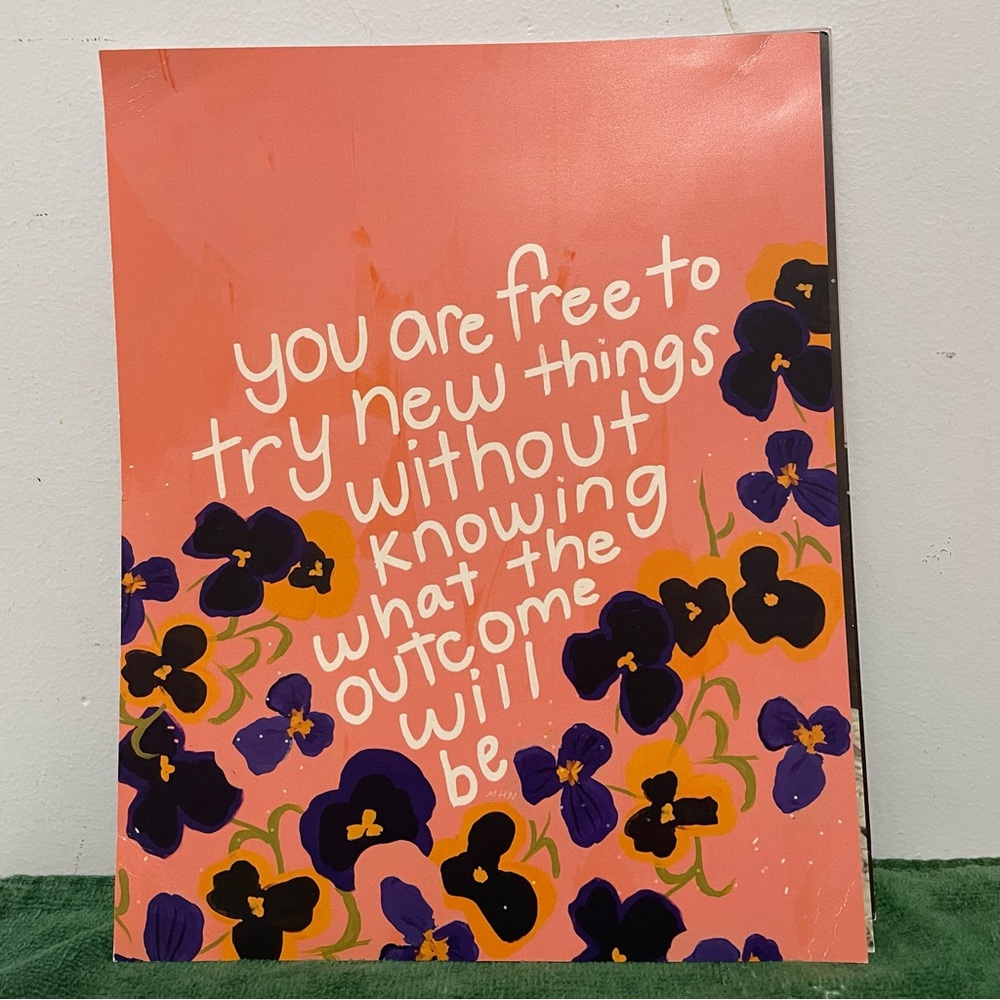 Morgan Nichols Poster Inspirational Floral Wall Art Poster - Pink & Purple